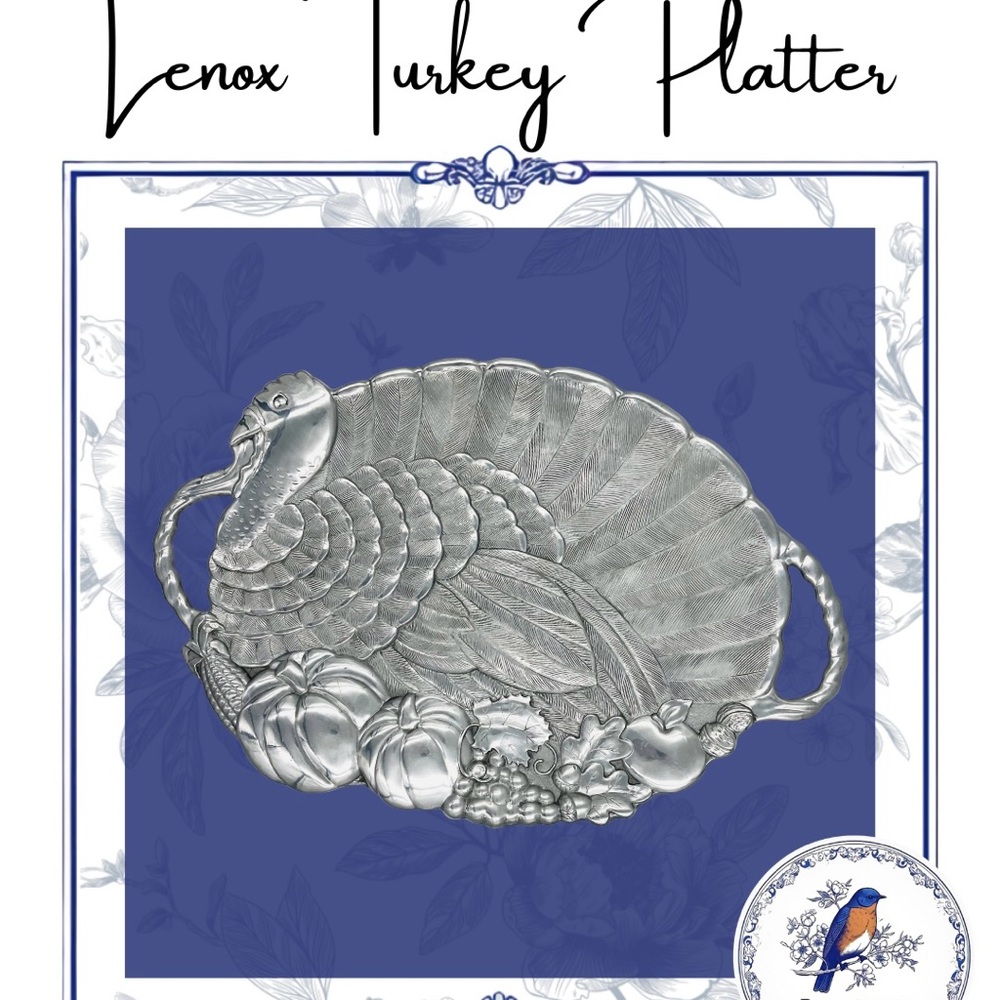 Vintage Lenox Silver Turkey Harvest Platter